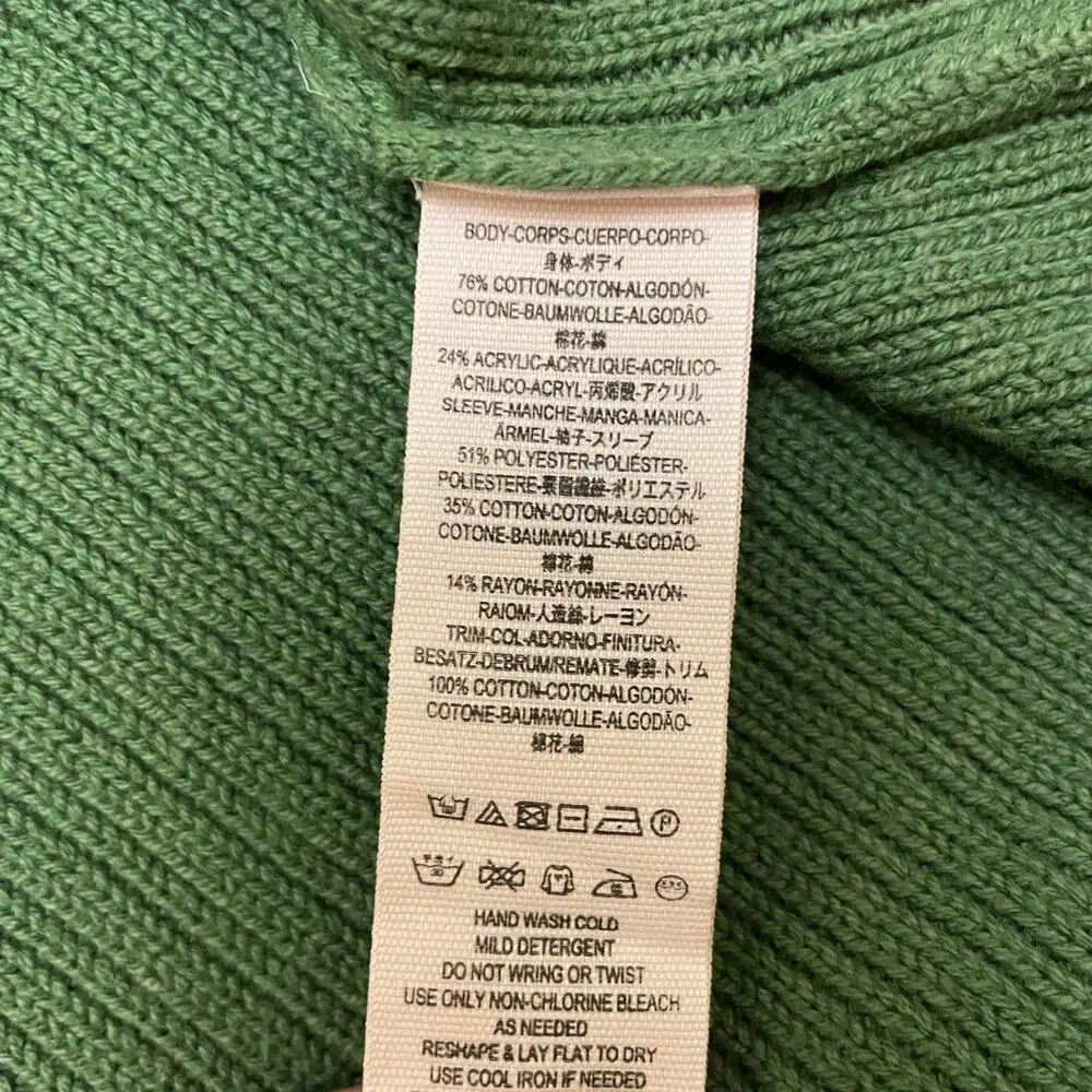 Free People XS Zou Bisou Sweater Dress | Green, Bell Sleeves, Ruffle Trim, $120 - Picture 5 of 5